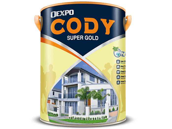 Sơn nước bóng mờ ngoài trời Oexpo Cody super gold