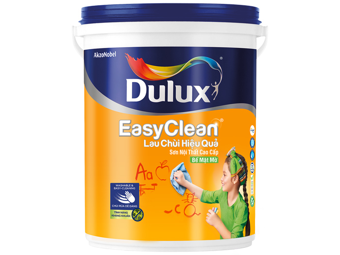 Sơn Dulux Easyclean lau chùi hiệu quả bề mặt mờ 18L 